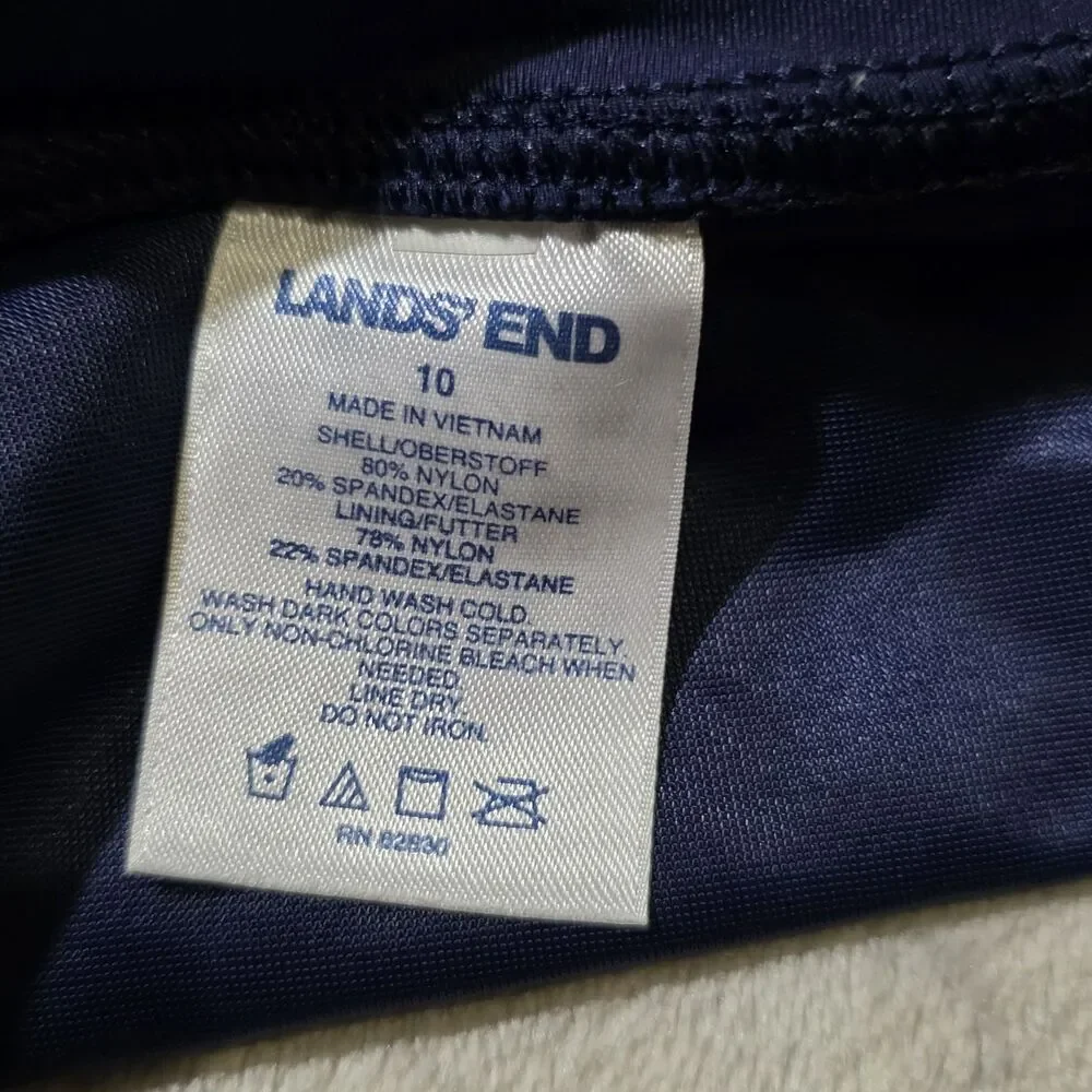 lands end Swimwear Bottom Tankini Blue Sz 10